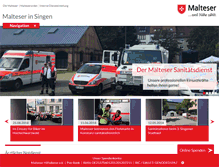 Tablet Screenshot of malteser-singen.de